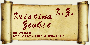 Kristina Živkić vizit kartica